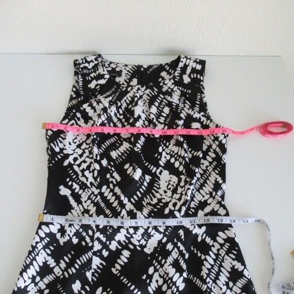 AB Studio Black and White Sleeveless Sheath Dress - Picture 6 of 8